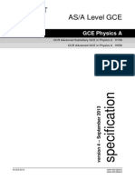 Ocr A Level Physics Specificaiton