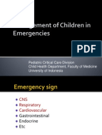 Management of Emergencies in Children