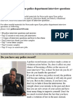 Newcastle Upon Tyne Police Department Interview Questions