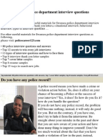 Swansea Police Department Interview Questions