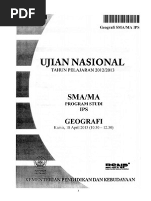 Soal Soal Un Geografi Tahun 2011 2012