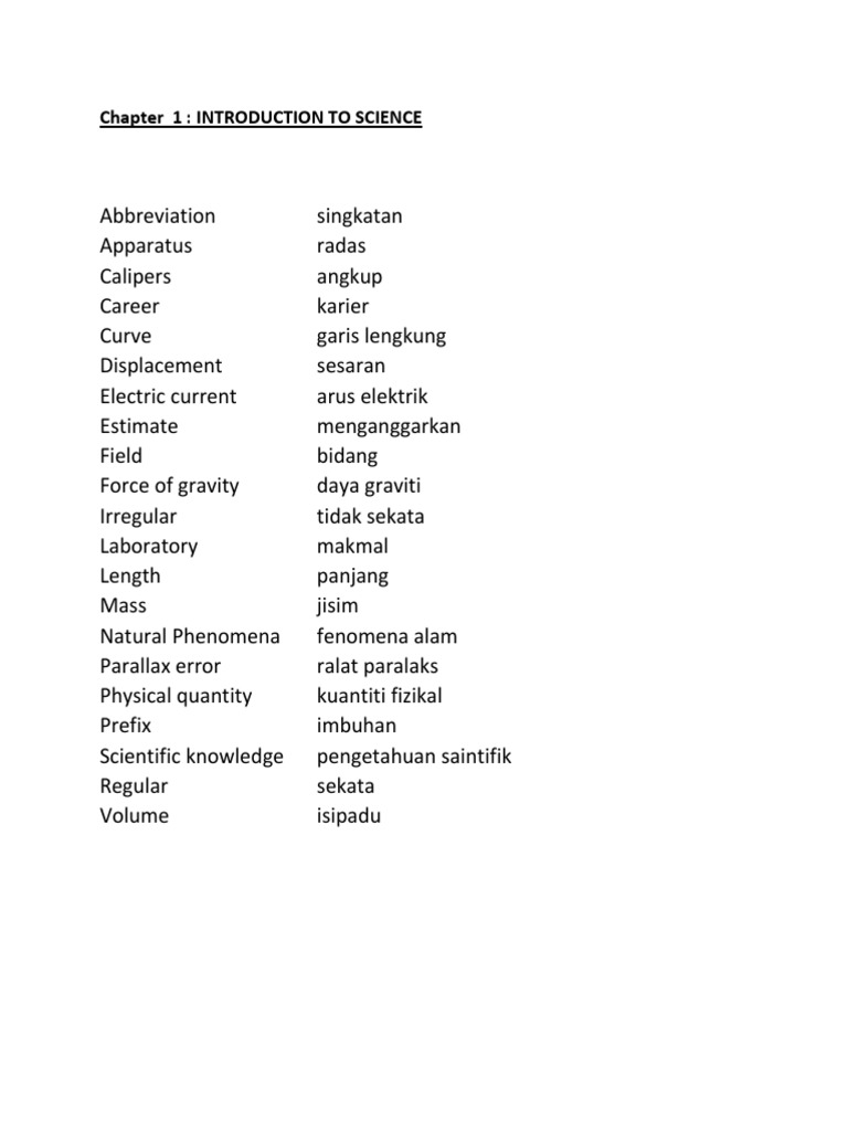 Chapter 1: Introduction To Science | PDF