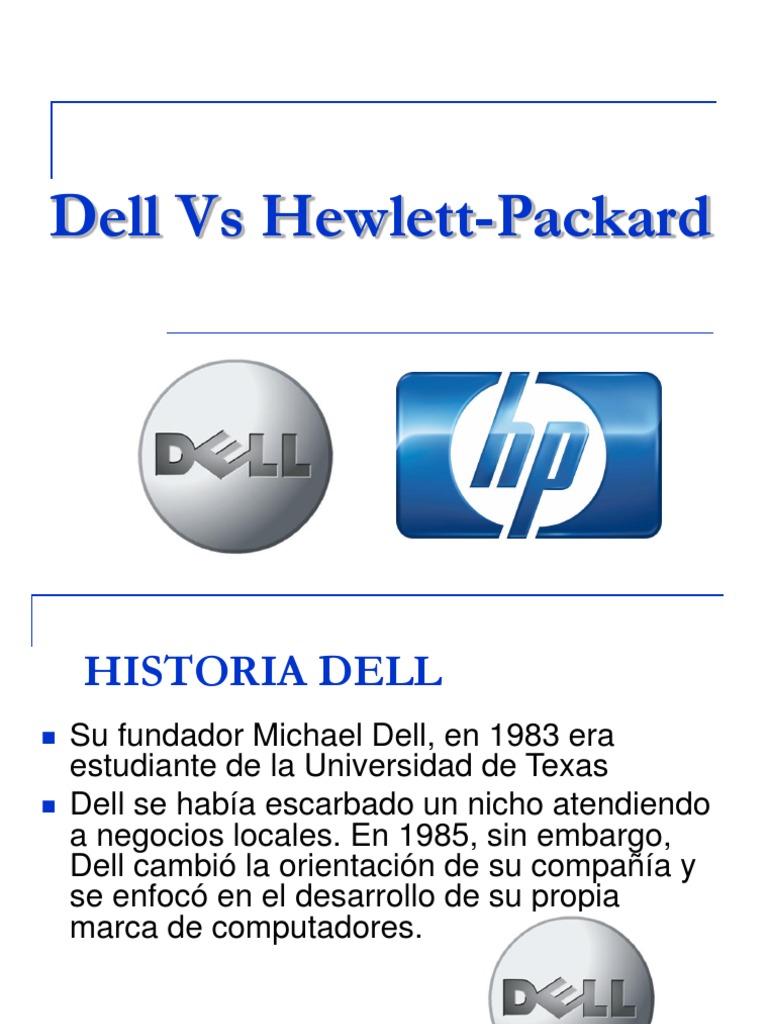 Dell Vs HP PDF Dell Hewlett Packard