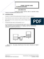 Lesson Pump Theory and Classifications: Sub-Objective