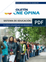 Boletin CNE Sistema de Educacion Superior