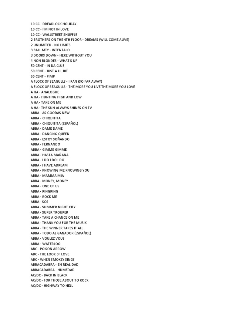 Lista Karaoke Singles Music Musicians lista karaoke singles music musicians