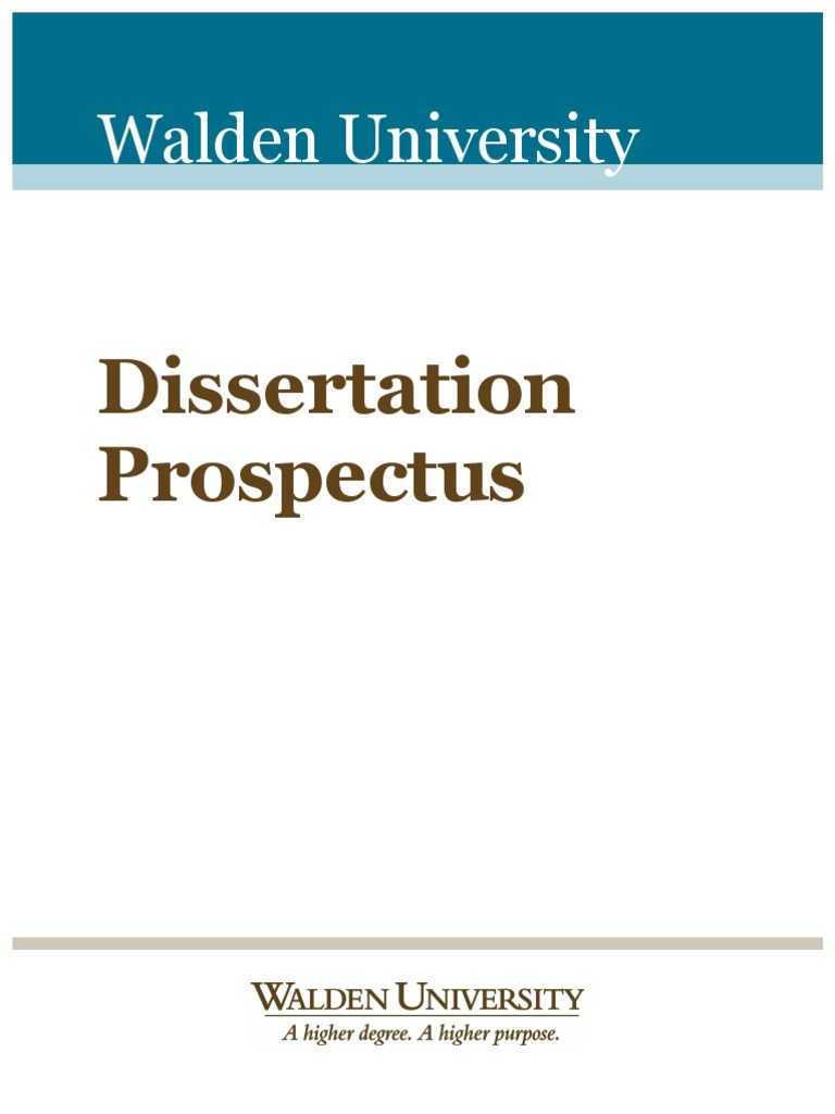 Dissertation prospectus cover page