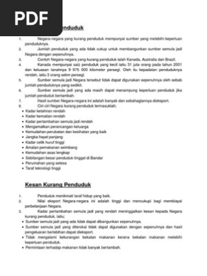 Ciri Kurang Penduduk Pdf