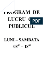 Program de Lucru Cu Publicul