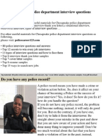 Chesapeake Police Department Interview Questions