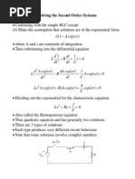 Solving The Second Order Systems: ST Exp A T I