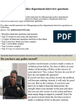 Albuquerque Police Department Interview Questions