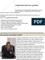 Tampa Police Department Interview Questions
