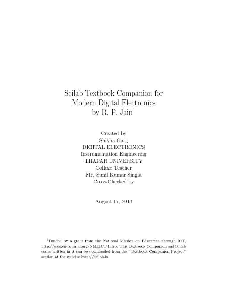 Modern Digital Electronics R. P. Jain PDF Digital Electronics Electronics