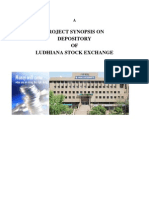 Project Synopsis On Depository OF Ludhiana Stock Exchange