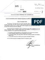 Senate Bill No 2390 - An Act Extending the Term of Barangay Officials (Filed by Senator TG Guingona)