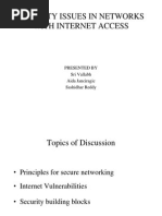 Security Issues in Networks With Internet Access: Presented by Sri Vallabh Aida Janciragic Sashidhar Reddy