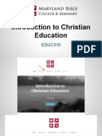 Educ310 - Intro To Christian Education 2