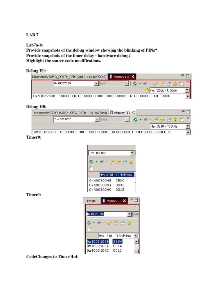 Lab 7 Debugging and Code Changes | PDF