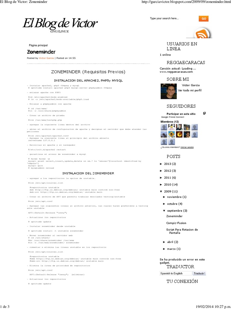 Instalación de Zoneminder en Debian | PDF | Servidor HTTP Apache | Red ...