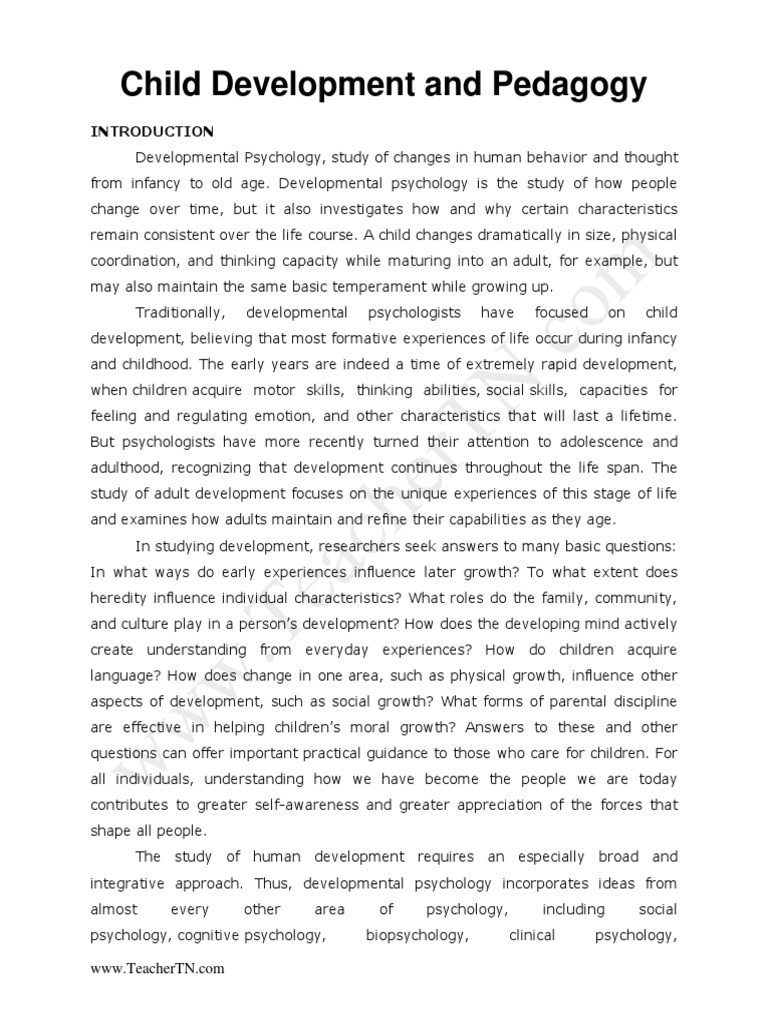 1 Child Development Developmental Psychology Adolescence Free 30