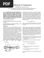 Calibration of Venturimeter