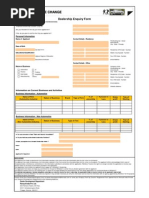 Dealership Enquiry Form