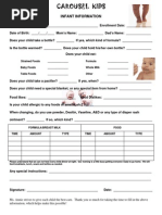 Infant Information Form