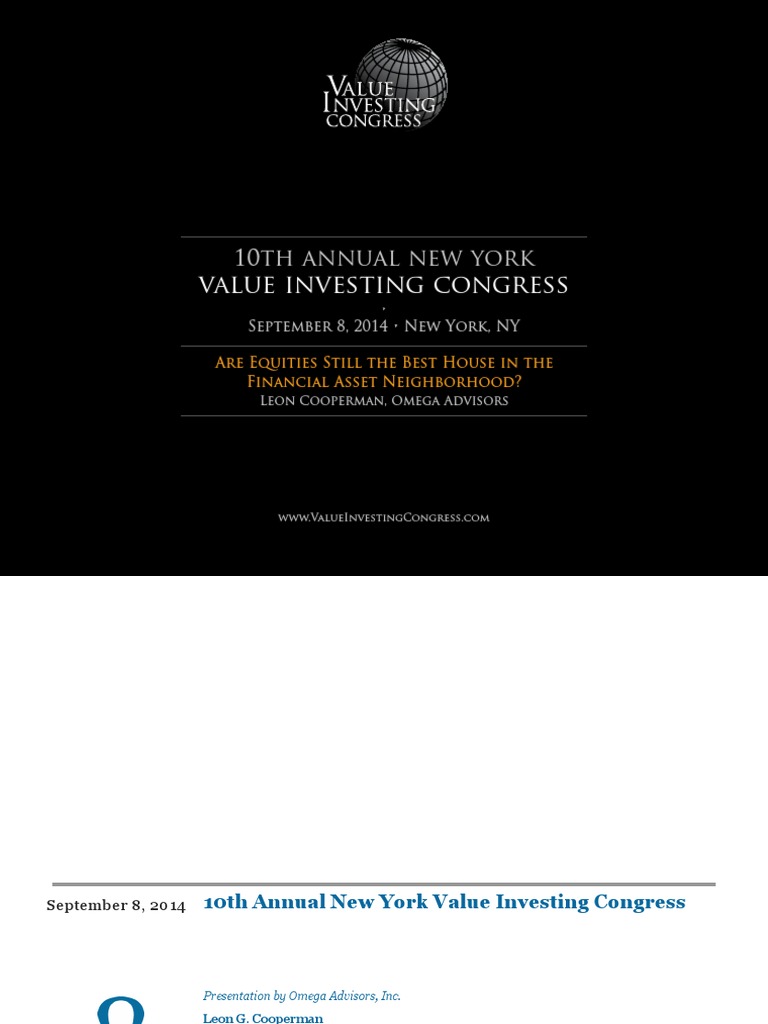 2014 New York Value Investing Insights | PDF | Stock Market Index ...