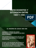 Antecedentes y Situacion Entre 1920 y 1930