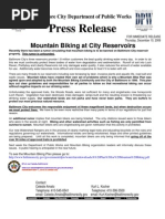 Download Department of Public Works Press Release Mountain Biking at City Reservoirs by rkurykscribd SN23957148 doc pdf