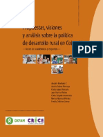 Propuestas, visiones y análisis sobre la política de desarrollo rural en Colombia 