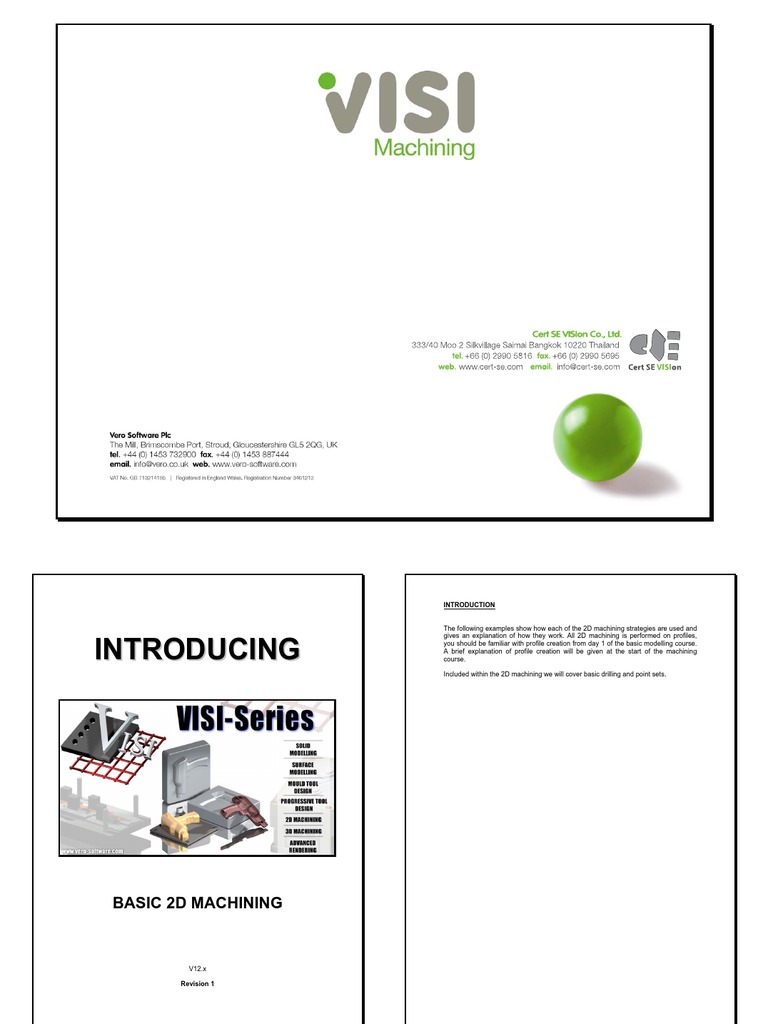 VERO Visi Basic 2D Machining Guide | PDF | Machine Tool | Machining