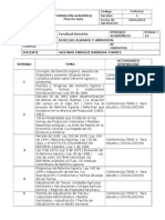 Plan de Aula de Derecho Agrario y Ambiental