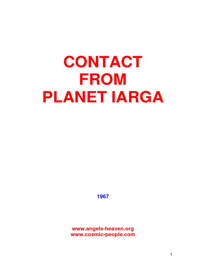 En Contact From Planet Iarga | PDF | Extraterrestrial Life | Human