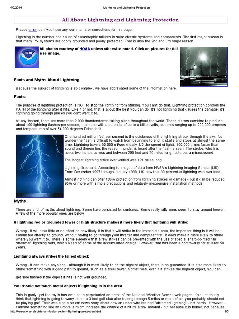 Lightning Protection for Solar Systems | PDF | Lightning | Power Inverter