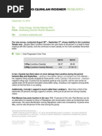 Download LA-Sen GQR for Senate Majority PAC Sept 2014 by Daily Kos Elections SN239575871 doc pdf
