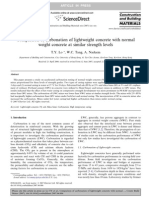 Comparison of Carbonation of Lightweight Concrete With Normal Weight Concrete at Similar Strength Levels