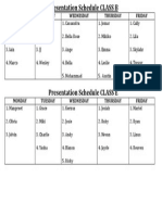 Schedule Presentation - Twwa