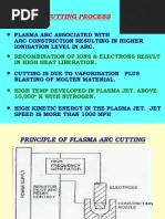 Plasma Cutting Process: Plasma Arc Associated With Arc Constriction Resulting in Higher Ionisation Level in Arc