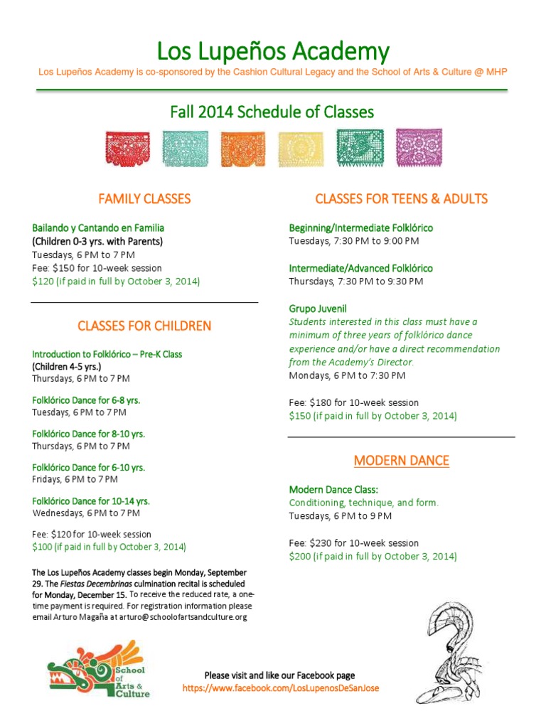 Class Schedule Fall.2014 PDF