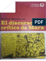 El Discuros Critico de Marx Legible y Completo de Bolivar Echeverria