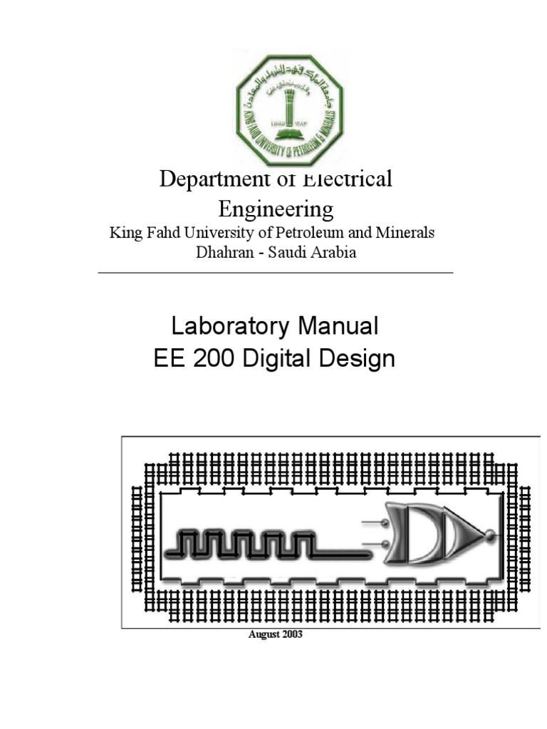 EE 200 Lab Manual for Students | PDF | Boolean Algebra | Teaching ...