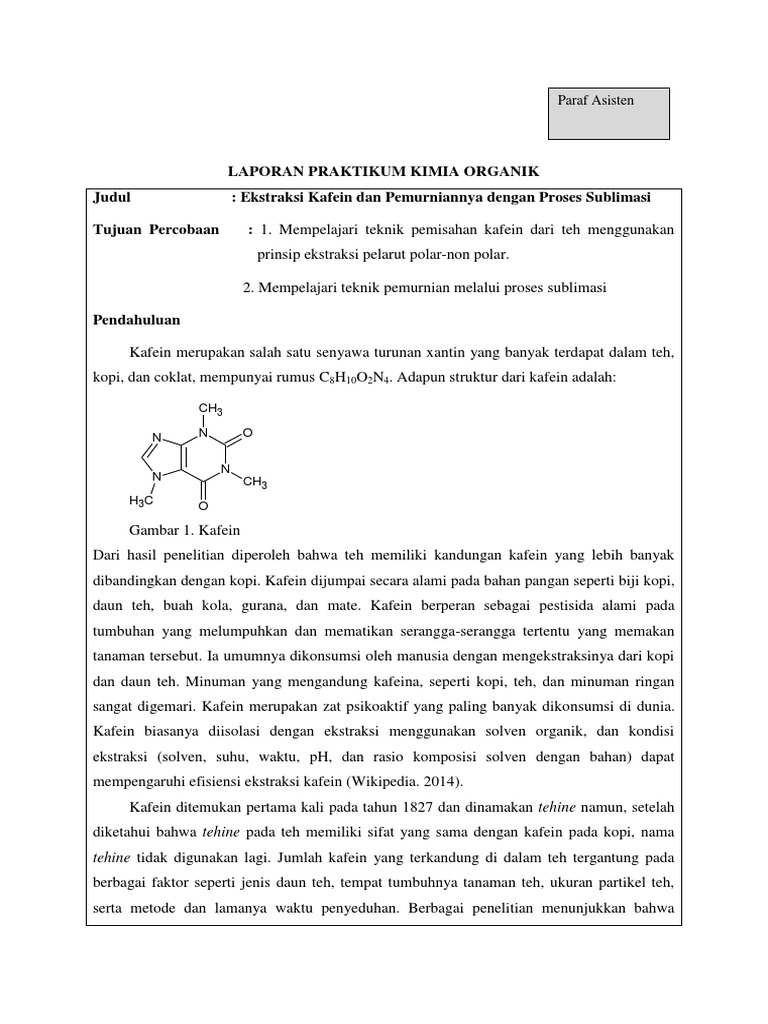  jurnal  Ekstraksi Kafein dan Pemurniannya dengan Proses  