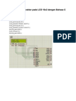 Menampilkan Karakter Pada LCD 16x2 Dengan Bahasa C