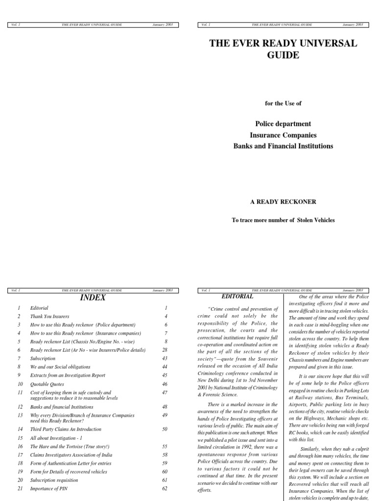 The Ever Ready Universal Guide | PDF | Police | Fraud