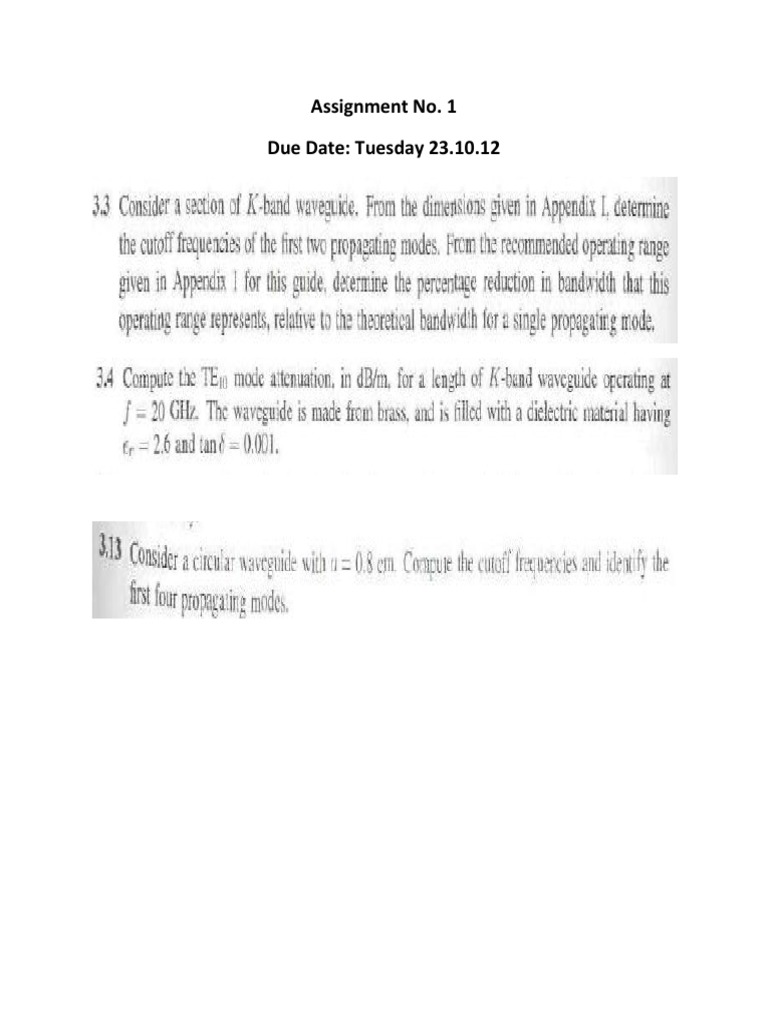 Assignment No. 1 Due Date Reminder | PDF