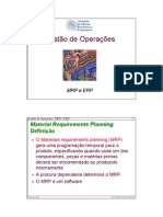 MRP - ERP - Gestão de Operacoes