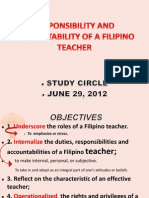 Responsibility and Accountability of A Filipino Teacher