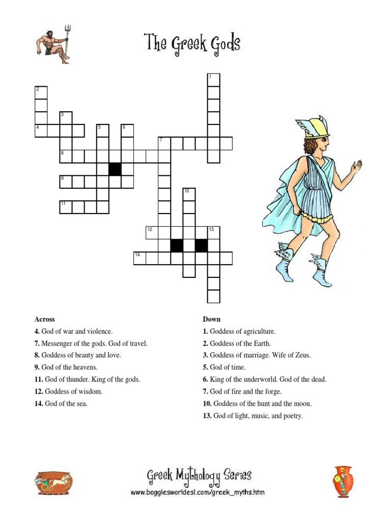 Greek mythology crossword puzzle | pdf